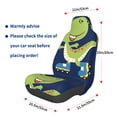 thumbnail image 2 of Picia Dino Playing Roller Skate Print Waterproof Sweating Car Seat Cover for Post Gym Workout, Running, Beach and Hiking, Universal Fit Anti-Slip Bucket Seat Protector, 2 of 5