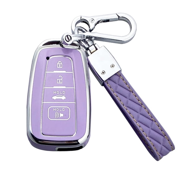 Yuebutor Key Fob Cover Case Compatible with Toyota 2019-2023 Camry RAV4 Highlander Corolla 4Runner Avalon C-HR Prius 86 / GT86 Prado Accessories Shell Protector