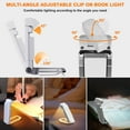 thumbnail image 6 of Book Reading Light with Timer, Rechargeable Light for Reading, Clip-on LED Bookmark Lamp with 3 Amber Colors & 5 Brightness Dimmable for Night Reading Perfect for Book Lovers, White, 6 of 9