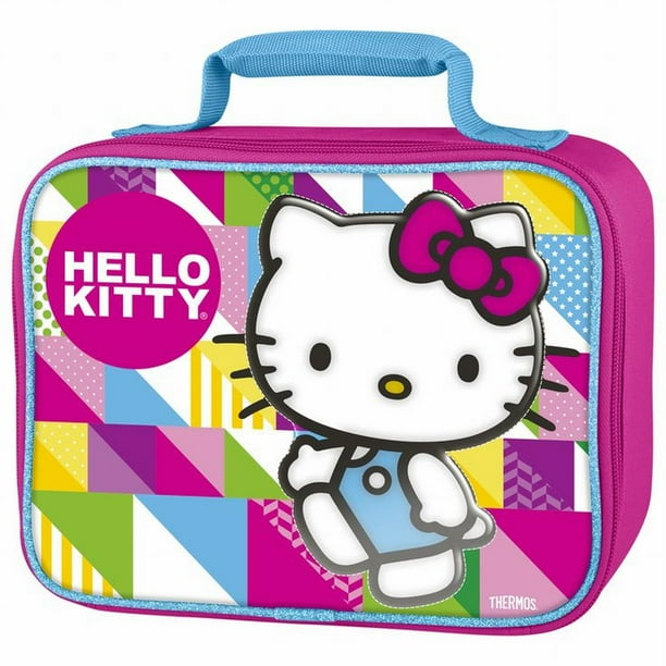 Hello Kitty Insulated Lunch Box Colorful Patchwork Soft Lunch Bag