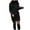 Black, variant on Women's Solid Thickened Oversize Long Sweater Dress Disappearing Lower Body, Cozy Fall Winter Sweatshirt Dress with Soft Fabric for Fashionable and Comfortable Wear,Army Green,2XL
