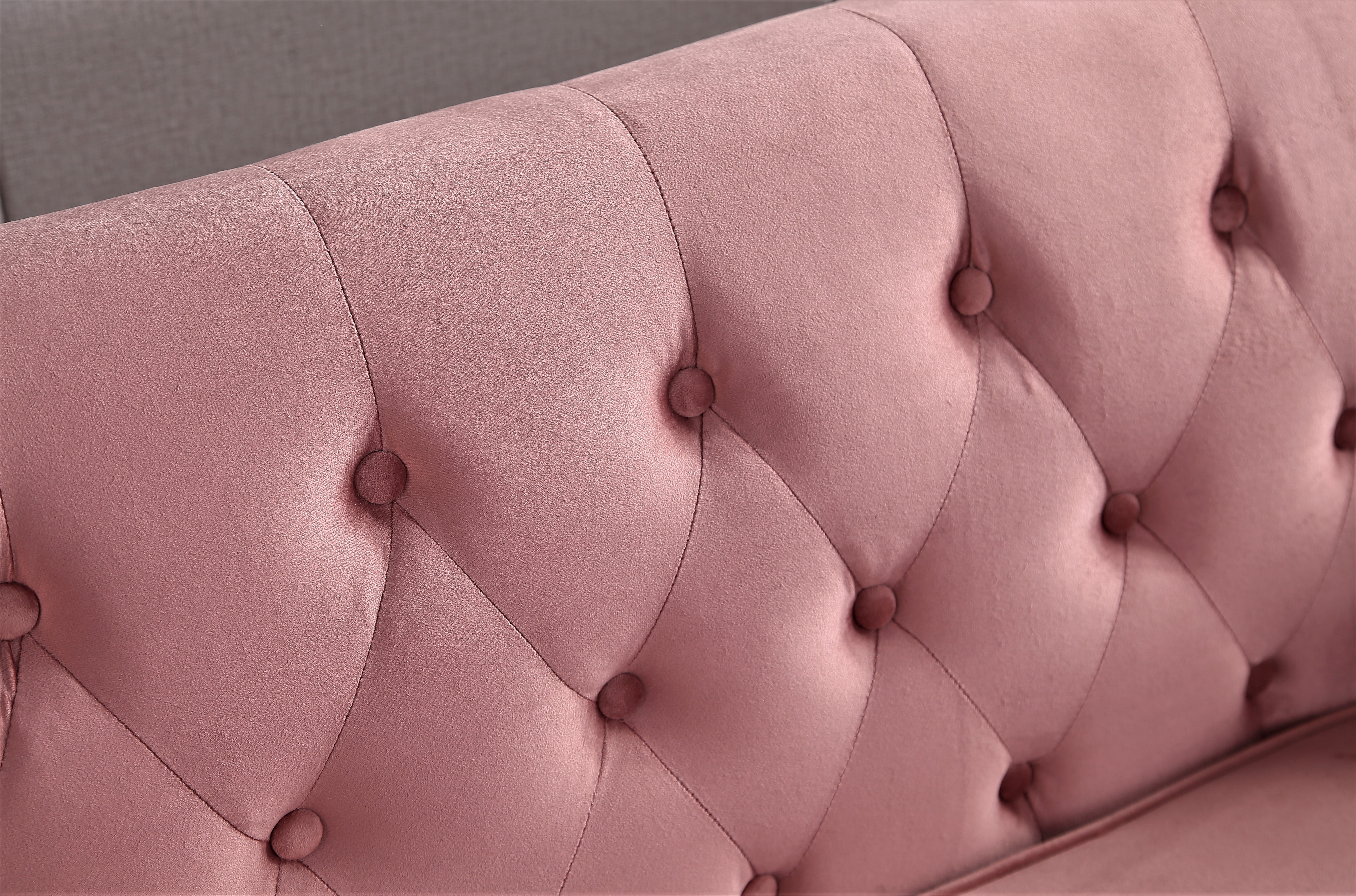 Uspridefurniture velvet Loveseat -Rose, Removable Seat Cushions