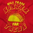 thumbnail image 2 of Will Trade Sister for Taco Funny Food Unisex Fleece Graphic Zip Up Hoodie Brisco Brands 5X, 2 of 5