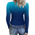 thumbnail image 4 of Womens Long Sleeve Shirts Fall Tops Business Casual T Shirts Sky Blue XXL, 4 of 4