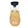 thumbnail image 4 of Discount Qaailabf LED Lamps Rattan Hand-Woven Lanterns Woven Lanterns Solar Outdoor Patio Lights, 4 of 9
