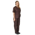 thumbnail image 7 of M&M SCRUBS Women Scrub Set V-Neck Medical Scrub Tops and Drawstring Pants - Pack of 6 Set (Chocolate, Medium), 7 of 7