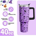 thumbnail image 3 of Halloween Spooky Cup Gifts for Women Men, Cute Ghost 40oz Tumbler with Handle and Straw, Holiday Stainless Steel Insulated Water Bottle (1 PC), 3 of 6