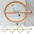 thumbnail image 2 of Bird Cage Toy with Bell Exercise Training Colorful Cotton Rope Parrot Resting Stand Swing Toy Bird Supplies, 2 of 8