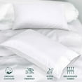 thumbnail image 4 of ROYALE LINENS 300 Thread Count 100% Long Staple Combed Cotton Pillowcases Set of 2 - Ultra Soft - King Bed Pillow Cover - 20"x40" - Breathable, Cool & Crisp Percale White Pillow Cases (King, White), 4 of 9