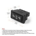 thumbnail image 2 of 12V 20A 3In1 Car 5pins DPDT Power Door Glass Switch Door Lock Control Plastic, 2 of 8