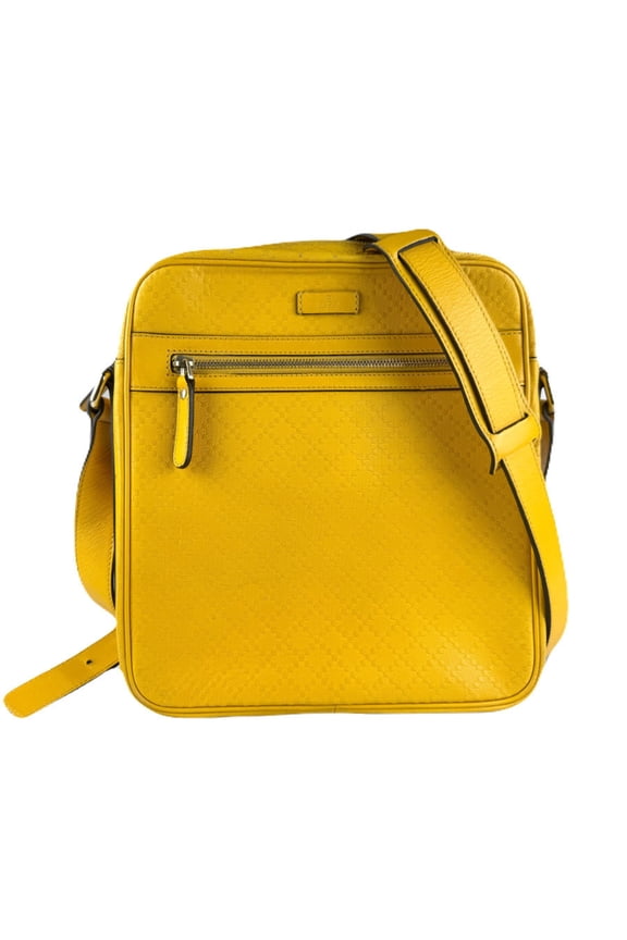 Pre-Owned Gucci Diamante Leather Shoulder Bag in Yellow Gold for Men, 201448 z8045