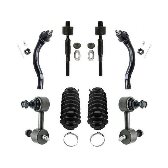Front Sway Bar Link and Tie Rod End Kit - Compatible with 2006 - 2011 Honda Civic 1.8L 4-Cylinder 2007 2008 2009 2010