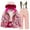 Pink, variant on AJTQTH Kids Boys Girls Thicken Warm Snowsuit Casual Long Sleeve Sherpa Fleece Lined Hooded Ski Jacket and Snow Pants 2 Pcs Set Winter Skiing Jacket with Pants Black 6-7 Years