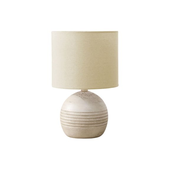 Lighting - 15"h - Table Lamp - Ivory Resin - Beige Shade