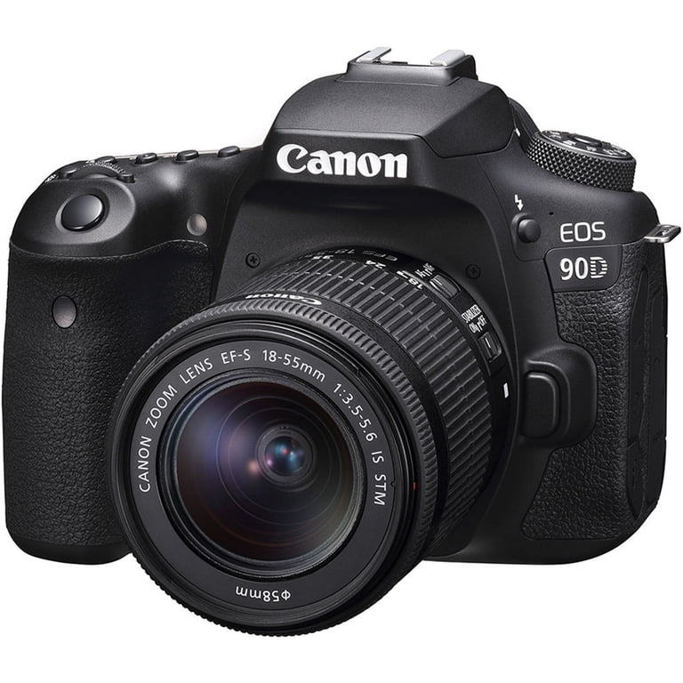 Canon EOS 90D DSLR Camera + 18-55mm IS + 75-300mm + 64GB + Flash + 