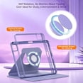thumbnail image 5 of 360° Rotatable Touchpad Keyboard Case for iPad Air 11" M4/M3/M2 & iPad Air 5/4 10.9", Magnetic Clear Folio with Pencil Holder，Purple, 5 of 9