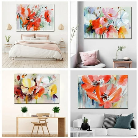 Abstract Flowers Frameless Canvas Painting Wall Art Picture Poster Home Room Decor Canada - Abstract Art Room Decor Abstract Flowers Frameless Canvas Painting Wall Art Picture Poster Home Room Decor Canada - Abstract Art Room Decor