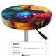 thumbnail image 4 of Balery Vibrant Rainbow Butterfly A Fundas de asiento para taburete de bar redondo de tela de terciopelo ajustables que protegen de arañazos y manchas para sillas de 14 a 17 pulgadas.-12 inch, 4 of 7