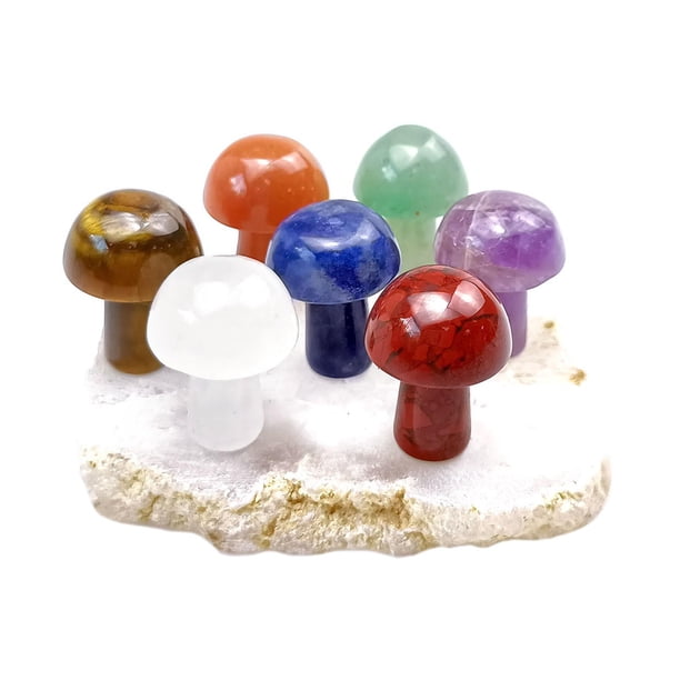 7 Unids Mini Seta Cristal Piedra Preciosa Cristal Decoración Adorno Tallado Artesanía Piedras de para la meditación de