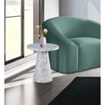 thumbnail image 2 of Meridian Furniture Omni White Faux Marble 20" Round End Table, 2 of 5