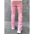 thumbnail image 5 of Men Trousers Individual Patched Pants Long Tight Fit Stacked Jeans For Mens Clothing, 5 of 11