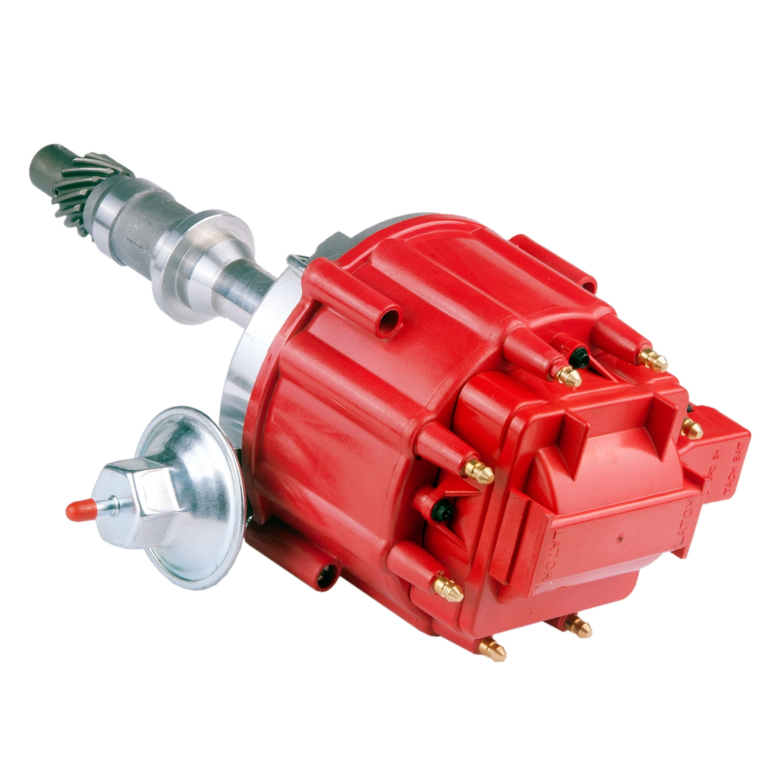 HEI Ignition Distributor w/Cap & Rotor 1040011 65K Coil Small Block for Pontiac 301ci 326ci 350ci 389ci 400ci 421ci 428ci 455ci V8 Red Cap