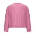 thumbnail image 3 of Breezora Women Sequin Cardigan Long Sleeve Open Front Sparkly Cropped Jacket Glitter Shiny Casual Thin Coat for Party Wear and Evening Outings XL Size Pink, 3 of 4