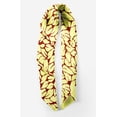 thumbnail image 2 of Bimba Foulard Foulard Bandana en Pure Soie Imprimée Feuilles de Basilic Rouge pour Femme, Tête Cou, 40 x 80 Pouces, 2 of 6