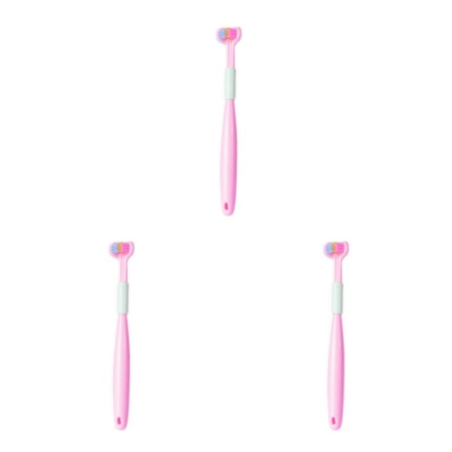 Bearachild Cepillo de para raspar la lengua de plástico para un aliento fresco Mango triple limpio y cómodo A22 Peach Pink Child Type1 NO1