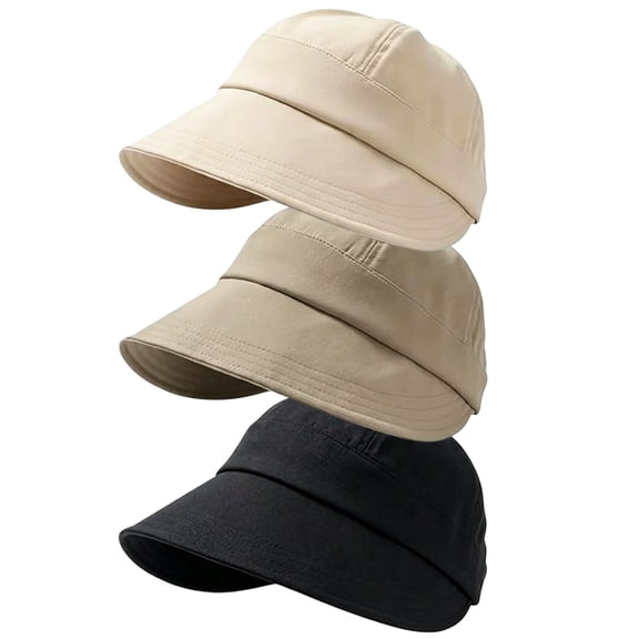 Sun Hat,Wide Brim Foldable Breathable Bucket Visor Cap With Uv Protection for Adult Outdoor Travel Beach Daily Casual Sun Block and All Match Outfit Accessory(Beige)