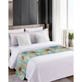 thumbnail image 4 of Xipuska Boho Coastal Beach Bed Runners for Queen Size Bed, Decorative Bed Throws for Foot of Bed, Tropical Ocean Coconut Flower Plant Bed Runner Sofa Throw Bedding Scarf Slipcover for Bedroom, 4 of 6