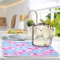 thumbnail image 5 of Seamless Bright Pattern with Pink Joysticks Dish Drying Mat Dish Drainer Rack Mats Water Absorbent Non-Slip Easy Clean Heat Resistant for Kitchen Counter, 5 of 8