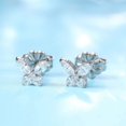 thumbnail image 3 of Limerencia Butterfly Zirconia Earrings, Hypoallergenic Titanium Women's Earrings, 3 of 7