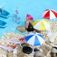 thumbnail image 2 of Eease Beach Sun Umbrella Miniature Landscape Bonsai mini house Decor (Red), 2 of 6