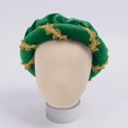 thumbnail image 4 of vlrwzc Green Renaissance Beret Hat Medieval Themed Event Headwear, 4 of 7