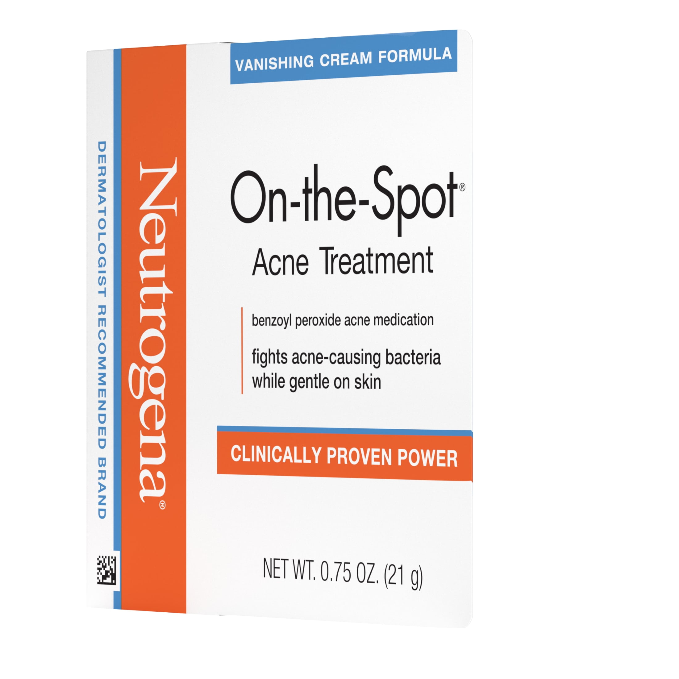 Neutrogena On-The-Spot Acne Spot Treatment. Benzoyl Peroxide 10%, Pimple Cream, 0.75 oz