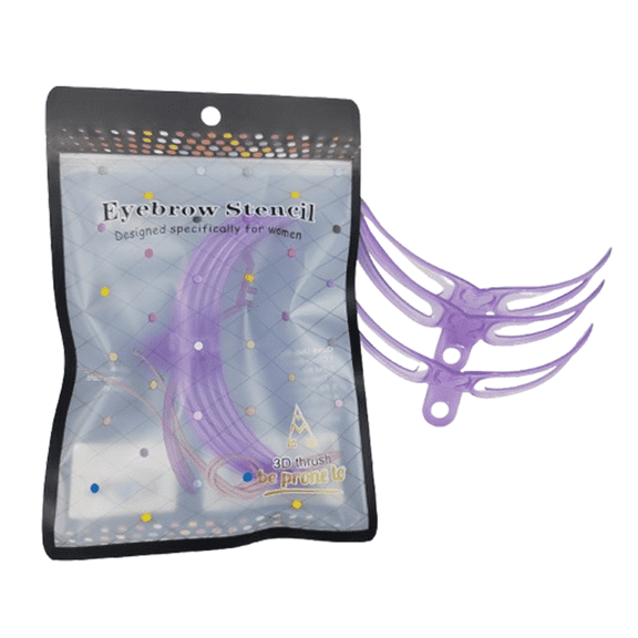 RAGUPEL 8Pcs Eyebrow Stencils,Strap Stabilizes Eyebrow Kit,Reusable Washable Stencil Kit,Purple
