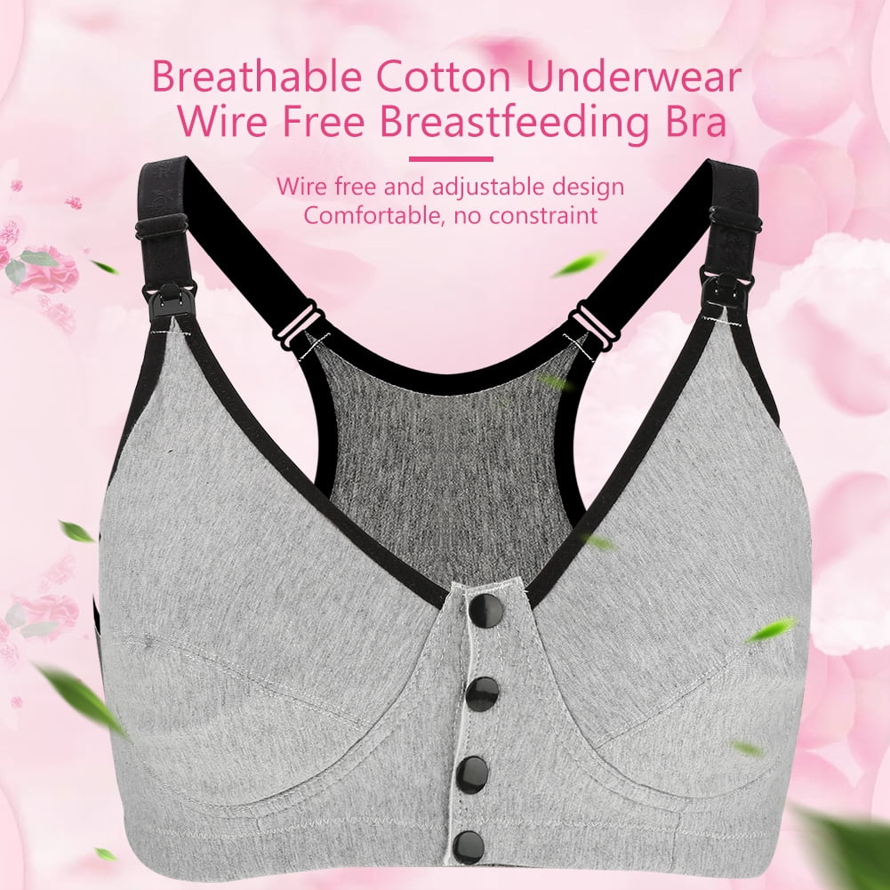 LYUMO - LYUMO Breathable Cotton Breastfeeding Bra Infant Nursing