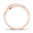 thumbnail image 4 of AFFY Round Cut White Natural Diamond Accent Infinity Engagement Ring In 14k Rose Gold Over Sterling Silver Ring Size-5, 4 of 6