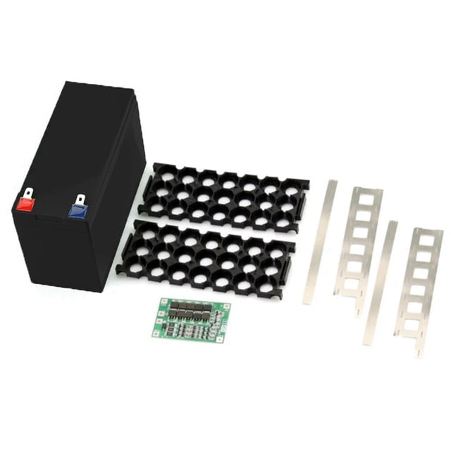Soporte De Caja BateríA 12 V 7 Ah Para 18650 NíQuel 3 X Con Pieza Almacenamiento Placa PCB Organizador Paquete DIY
