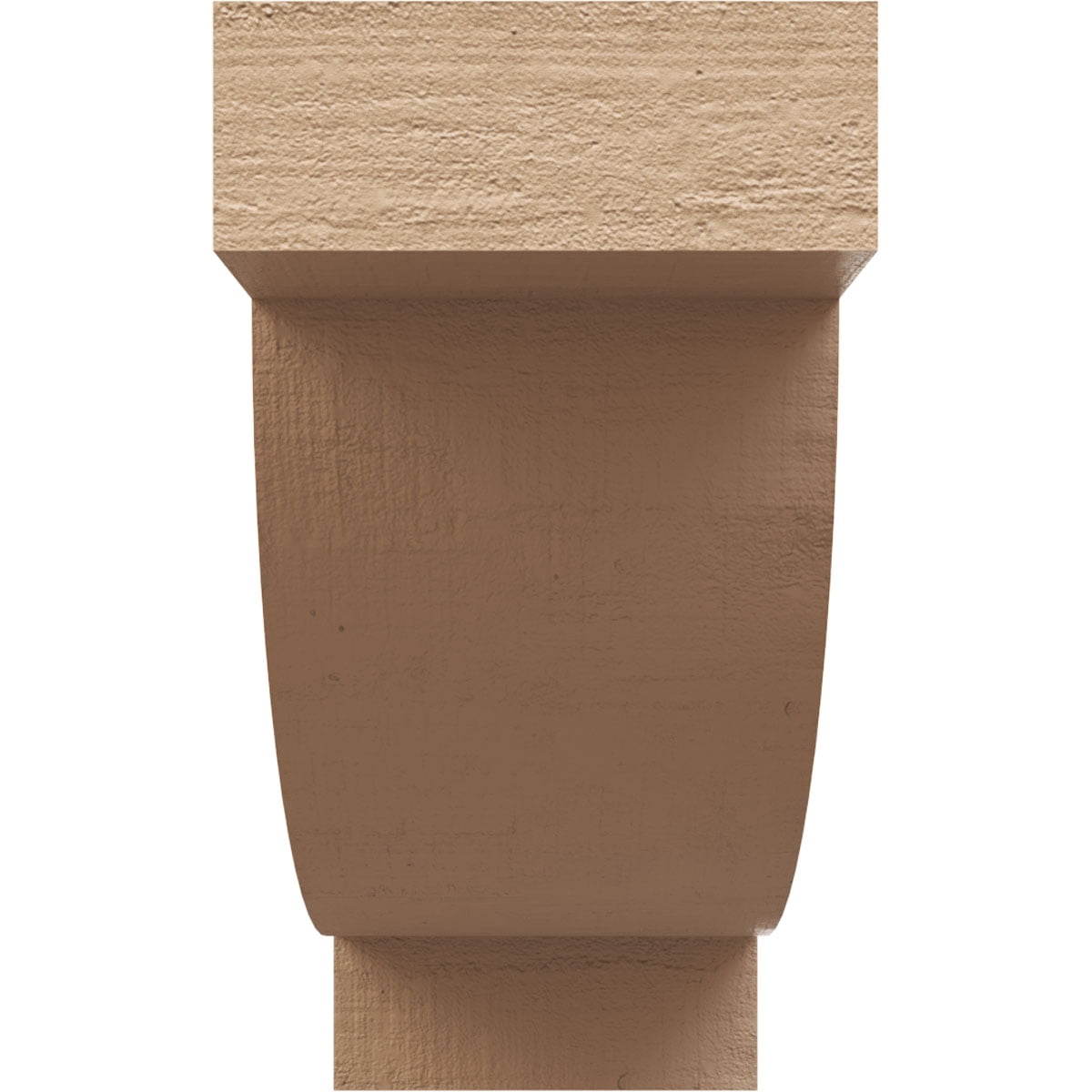 8"W x 24"D x 16"H Classic Alpine Rough Cedar Woodgrain TimberThane Corbel, Primed Tan