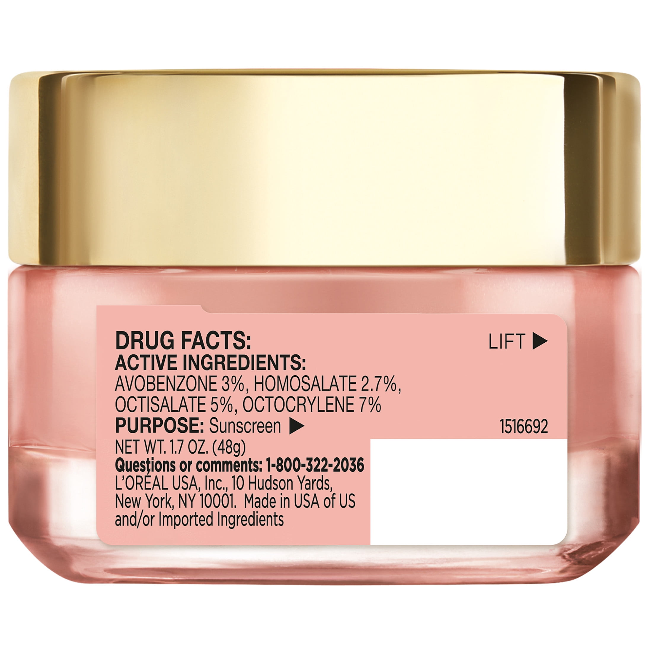 L'Oreal Paris Age Perfect Rosy Tone Sunscreen Cream Broad Spectrum for Face, SPF 30, 1.7 oz