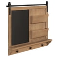thumbnail image 1 of Kate and Laurel Cates Rustic Magnetic Wall Organizer, 30 x 28, Rustic Brown, Decorative Chalkboard Wall Organizer With Storage, 1 of 8