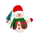 thumbnail image 2 of Christmas Table Decorations Pre-lit Cute Plush Snowman with Warm LED Lights, 8.28Inch LED Lighting Snowman Tabletop Figurine, Winter Xmas Decor for Home Indoor Kitchen Room Holiday Party, 2 of 6