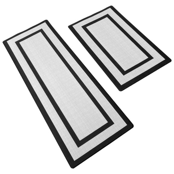 Toorise 2 Pcs Kitchen Rugs Non-slip Kitchen Mat Waterproof Kitchen Mats Easy to Clean Kitchen Rugs for Kitchen Floor Office