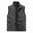 thumbnail image 2 of Kakii Men's Lightweight Softshell Vest Outerwear Windproof Fleece Lined Zip Up Sleeveless Jacket for Golf Running Hiking, 2 of 9