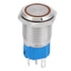 thumbnail image 1 of Interruptor de botón de metal 1NO 1NC de reinicio automático LED de 16 mm para modificación de automóvil (luz amarilla 12 V), 1 of 9