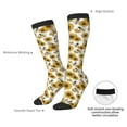 thumbnail image 4 of Naloa Sunflowers and Bees Thigh High Socks Extra Long Stretchy Sock Women Over Knee High Opaque Stocking Daily Wear, 4 of 6