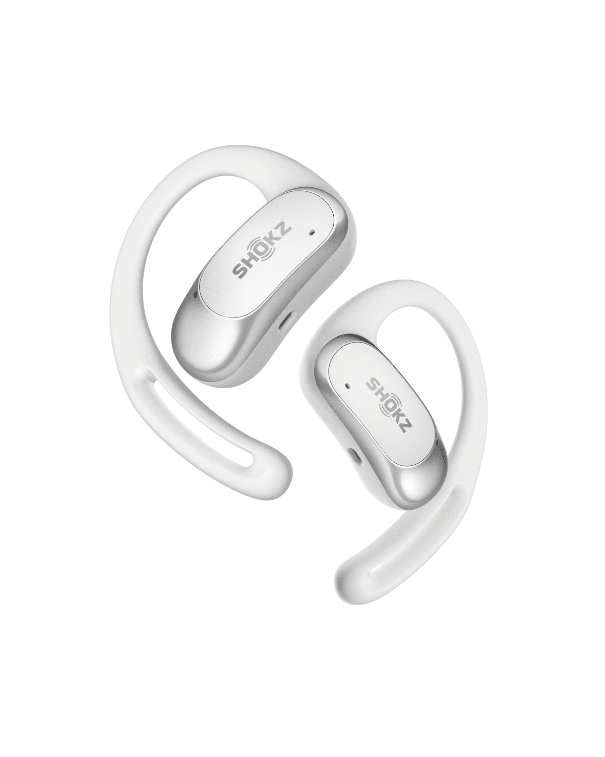 Restored Shokz OpenFit Air - Open-Ear Headphones, True Wireless Earbuds, Water Resistant, Secure Earhooks for Daily Use, white