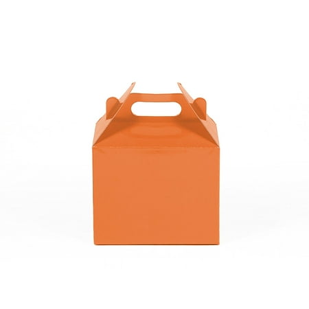 Blue Decorative Gift Box 12CT (1 Dozen) Small Biodegradable Kraft / Craft Favor Treat Gable Boxes, Gift Expressions (Small, Orange ) ()